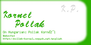 kornel pollak business card